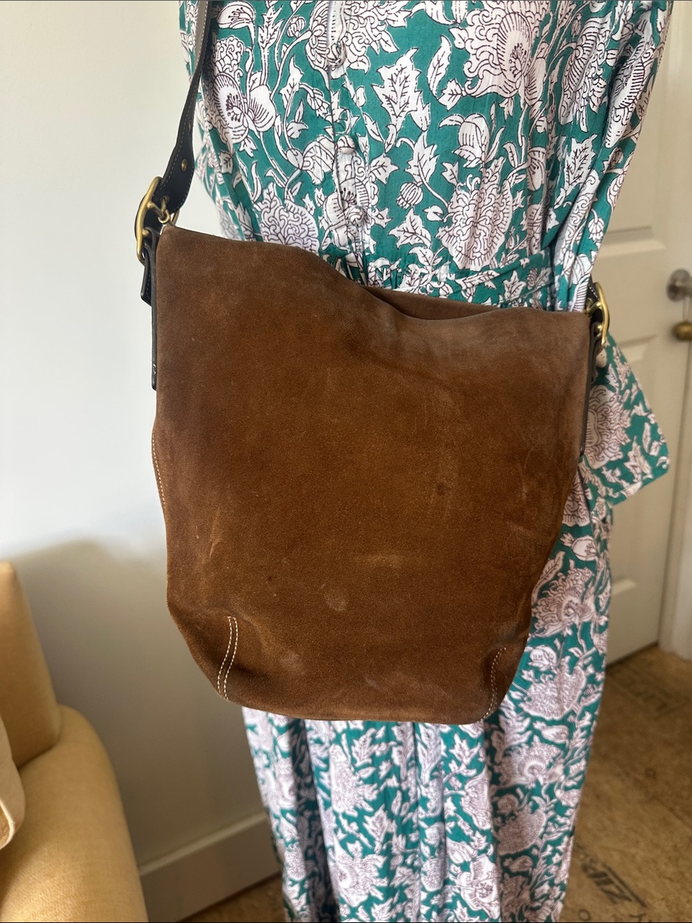 Coach vintage Y2K Brown Suede Shoulder Bag